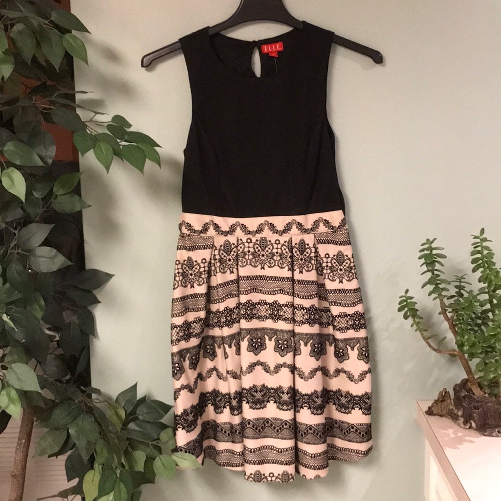 Black and Cream Dress
